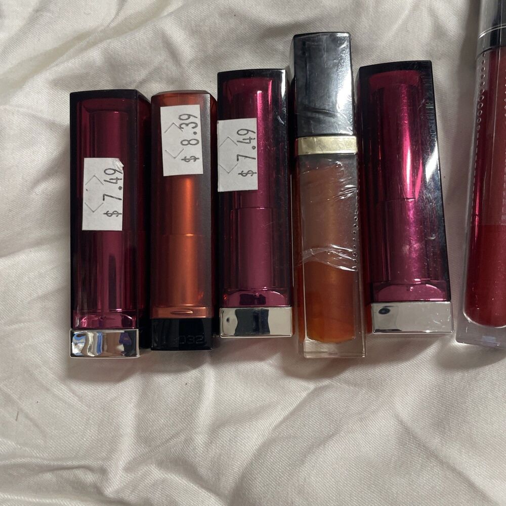 Drugstore Lipsticks and Gloss Bulk Lot - Revlon Color Stay Maybelline 9 Pieces - Picture 2 of 6